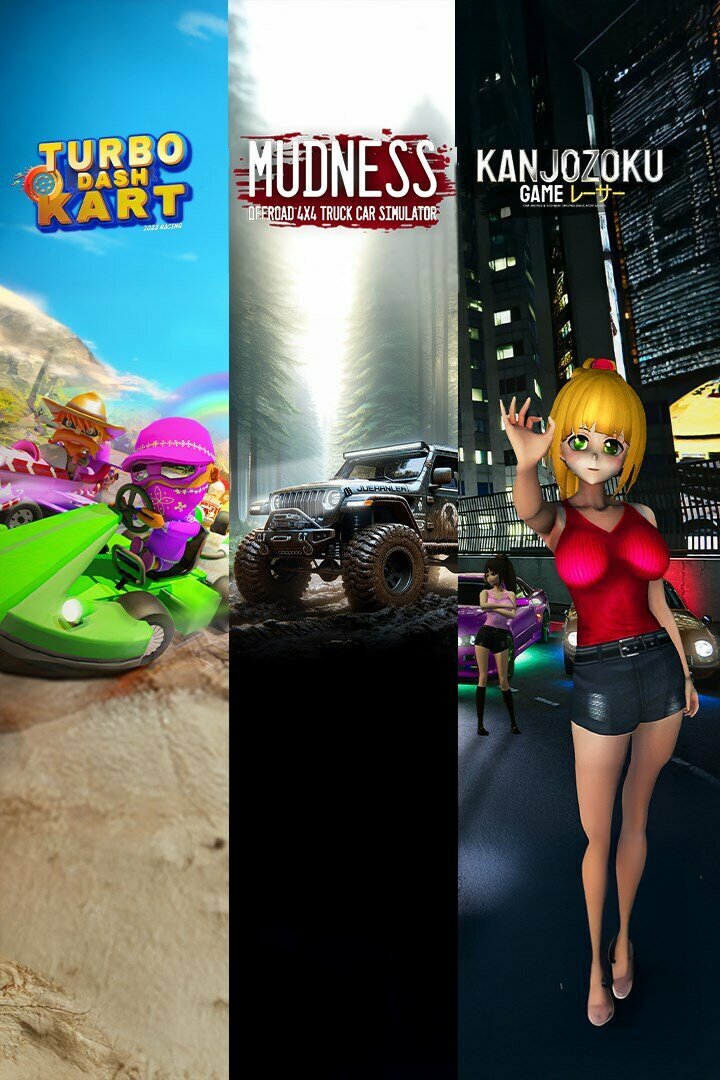 Набор Mudness Offroad & Kanjozoku Racing & Turbo Dash Cart Bundle — Xbox Series X|S, Xbox One — Цифровая версия