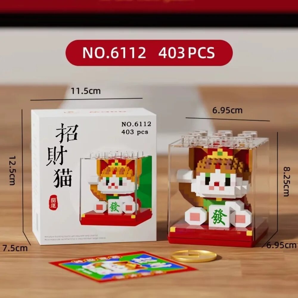 Фигурки Lucky Cat из микроблоков