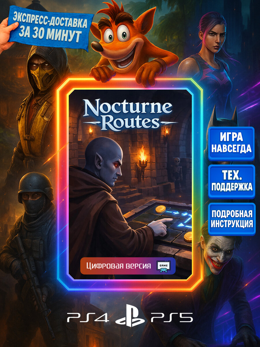 Nocturne Routes PS4/PS5 | Моментальная доставка | Английский язык | Казуальные