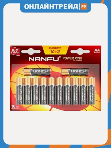 Изображение товара Батарейка Nanfu AA (10+2шт.) (LR6 12B(10+2))