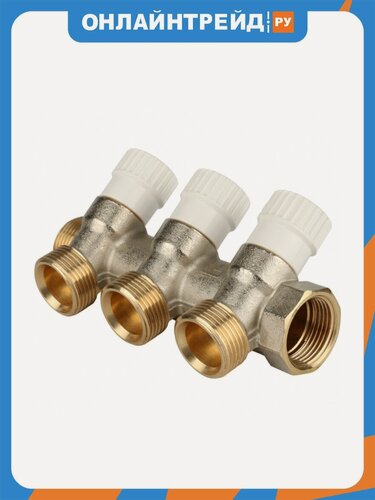 Изображение товара Коллектор Stout распределительный 3/4", 3 отвода 3/4"ЕК