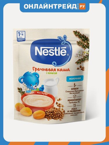 Изображение товара Каша молочная Nestle (Нестле) гречневая с курагой с 5 мес 200 г
