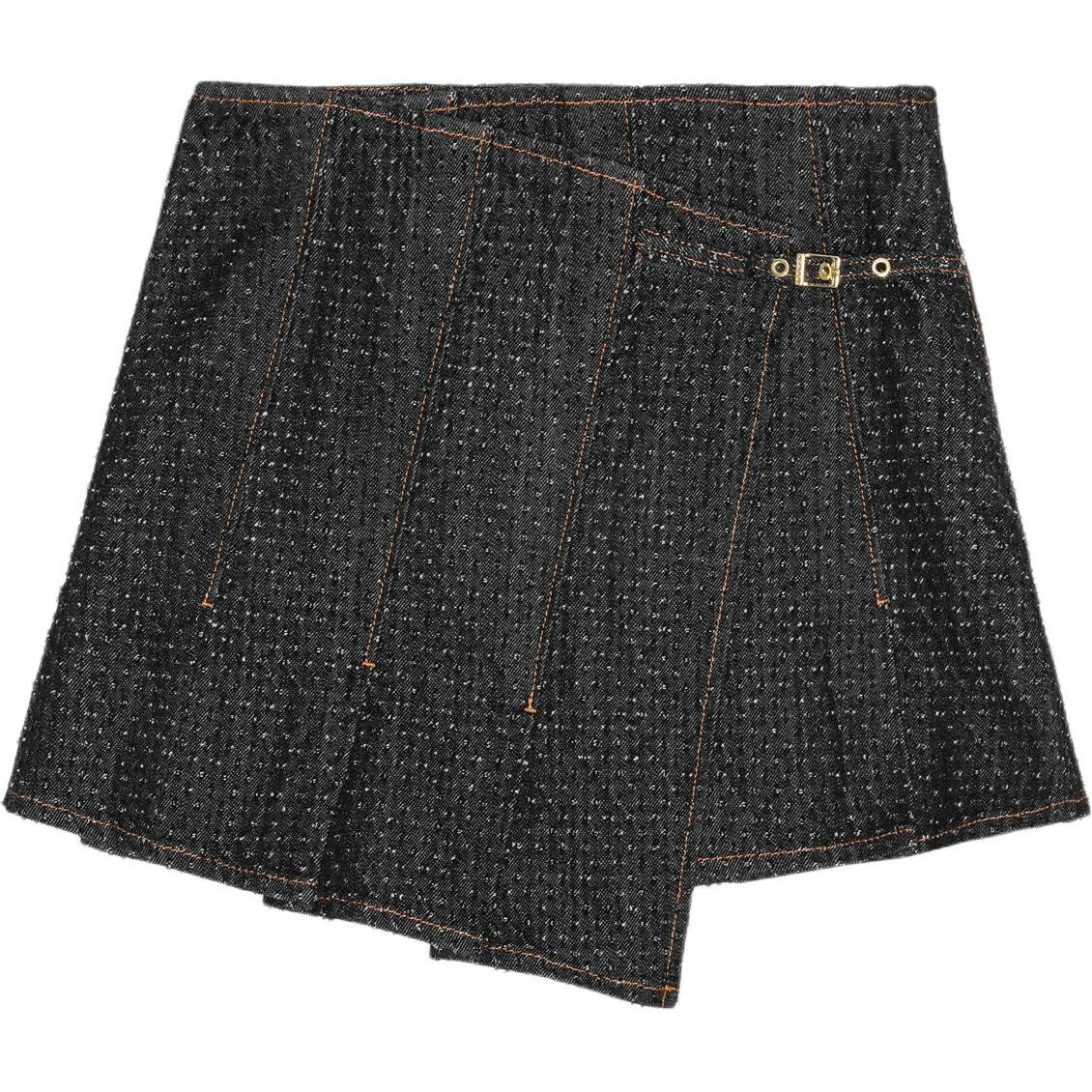Юбка GANNI Fluffy Denim Wrap