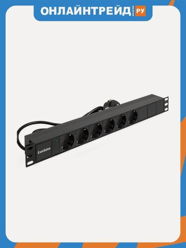 Изображение товара Блок розеток Exegate ServerPro PDU-19H603 Al-6S-EU2.5CU (EX280828RUS)