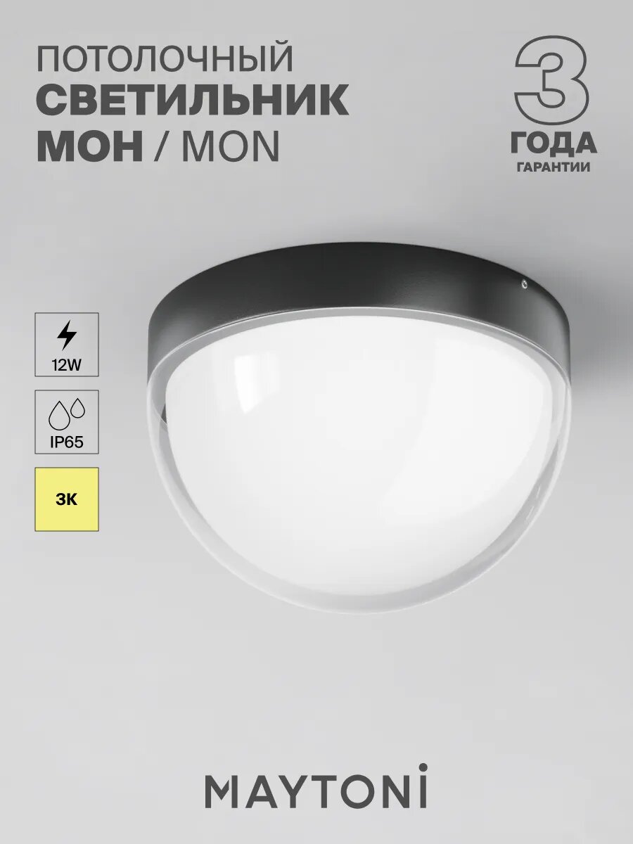 Потолочный светильник светодиодный Maytoni O438CL-L12GF3K
