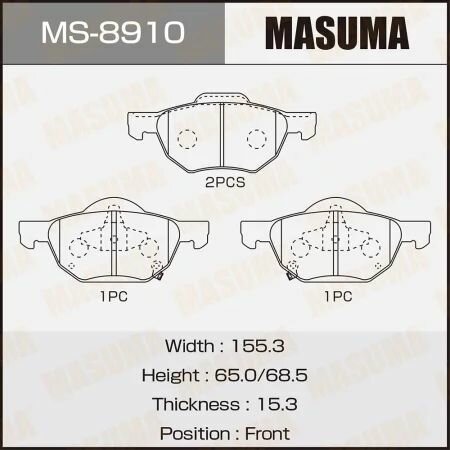 MS-8910 Тормозные колодки дисковые HONDA ACCORD