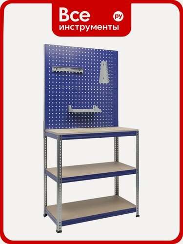 Изображение товара Верстак практик "Garage Set 3" S30399501746, синий, фанера, 915х400х913 мм
