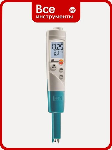 Изображение товара Измеритель уровня pH и температуры Testo 206-pH1 прибор с широким диапазоном измерений и встроенным аккумулятором