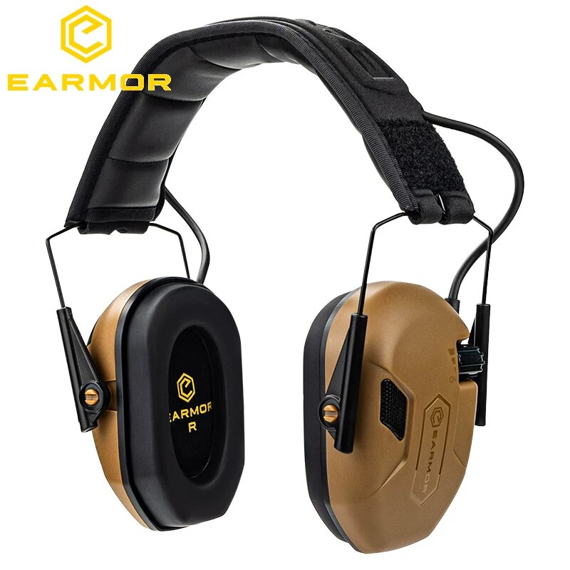EARMOR M300A тактические шумоподавляющие наушники - волчий коричневый, без Bluetooth, специфические для стрельбы