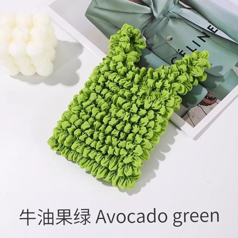 Мини-сумка Avocado green, зеленая, эластичная