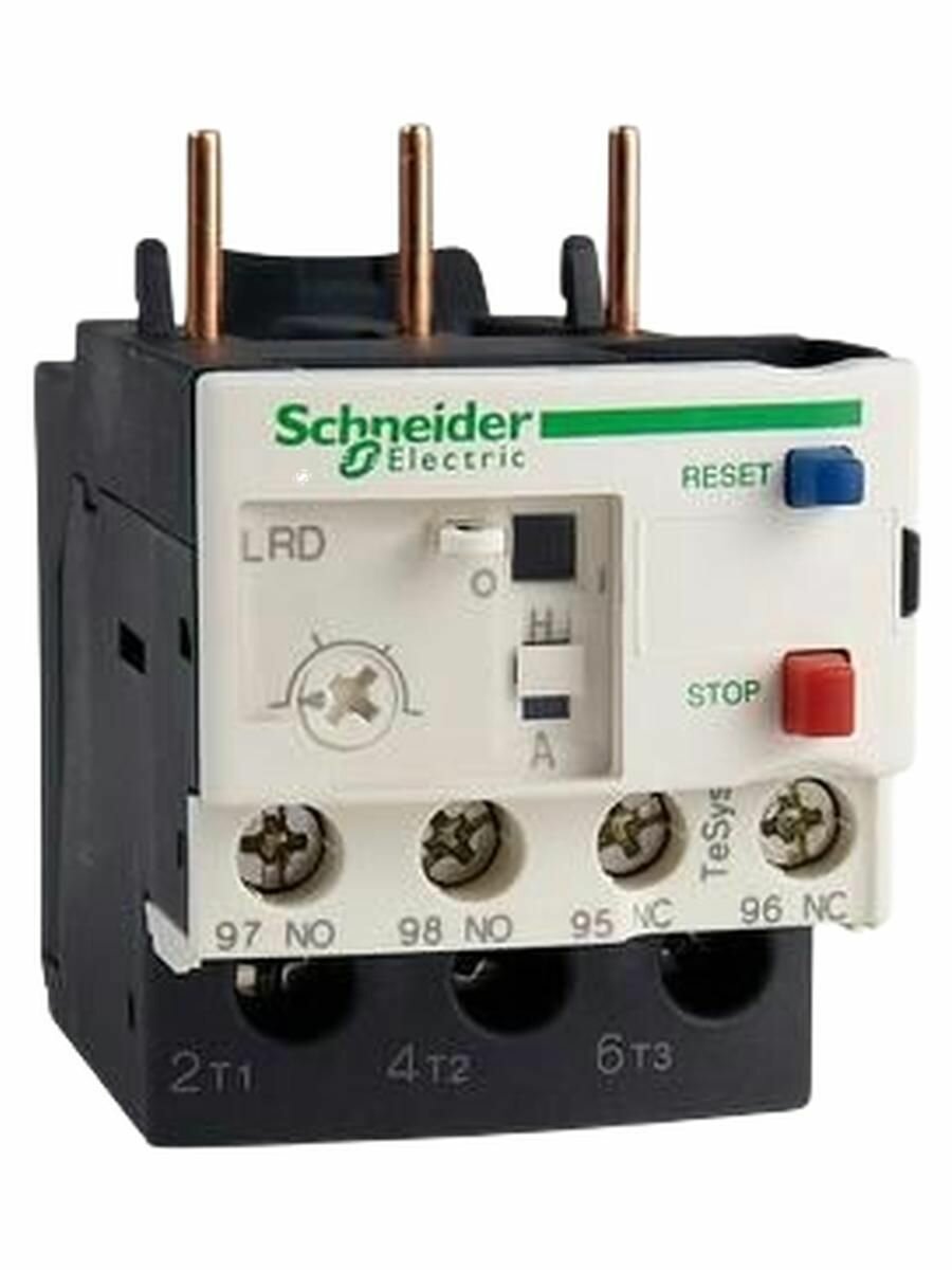 LRD21 Schneider Electric, Реле перегрузки тепловое 12.18А, класс 10A, контакты 1но+1нз, винтовые клеммы.