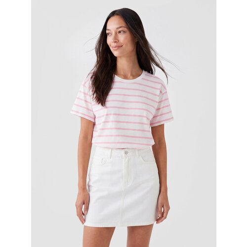 фото Футболка lc waikiki, 1 шт., размер 3xl, pink striped