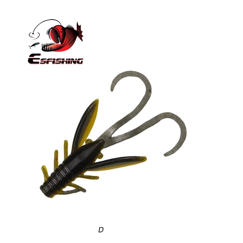 ESFISHING мягкая приманка HOG40, Черный, D