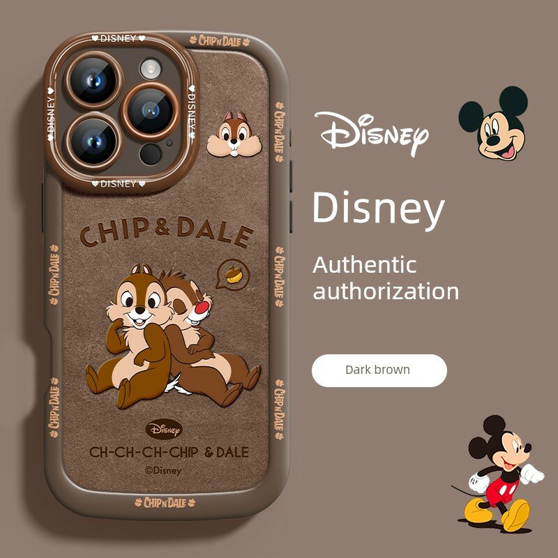 Disney iPhone 11 Pro Силиконовый Чехол Темно-Коричневый - Оригинальный Анти-Падающий Защитный Чехол