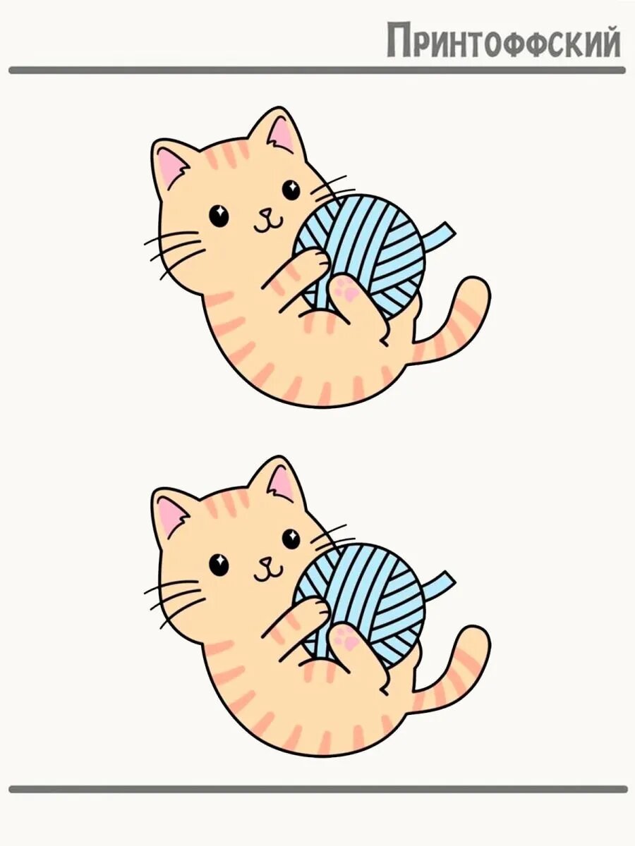 2-е (Две) Термонаклейки Кот с клубком