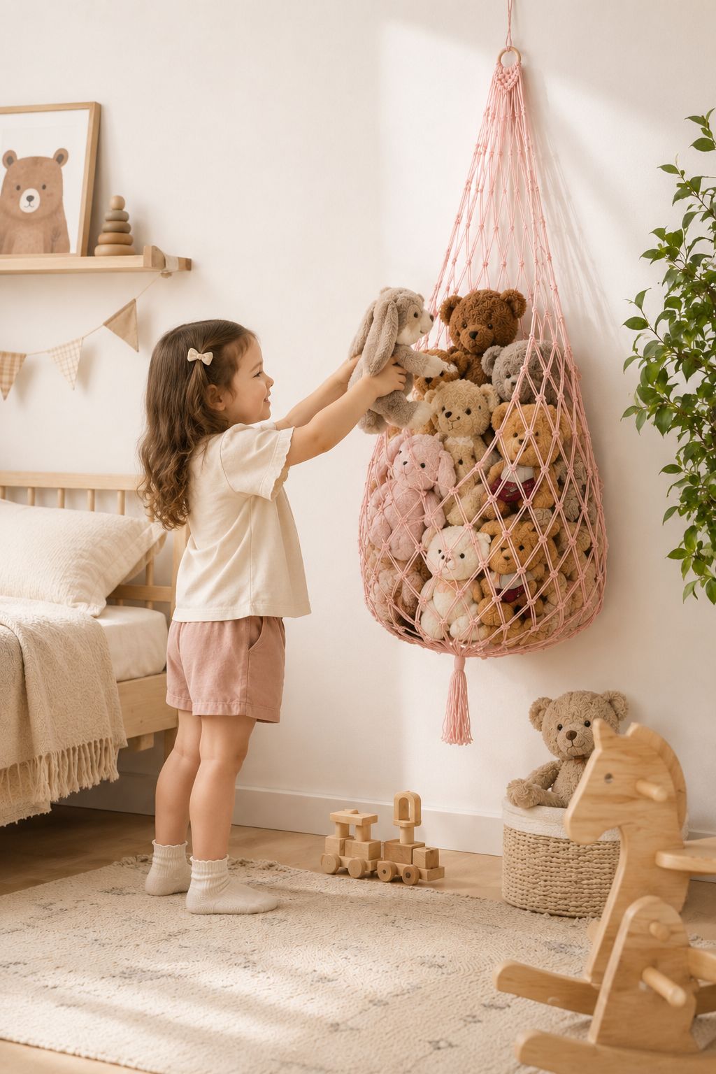 Cosy day Мешок для игрушек 120x50 см розовый