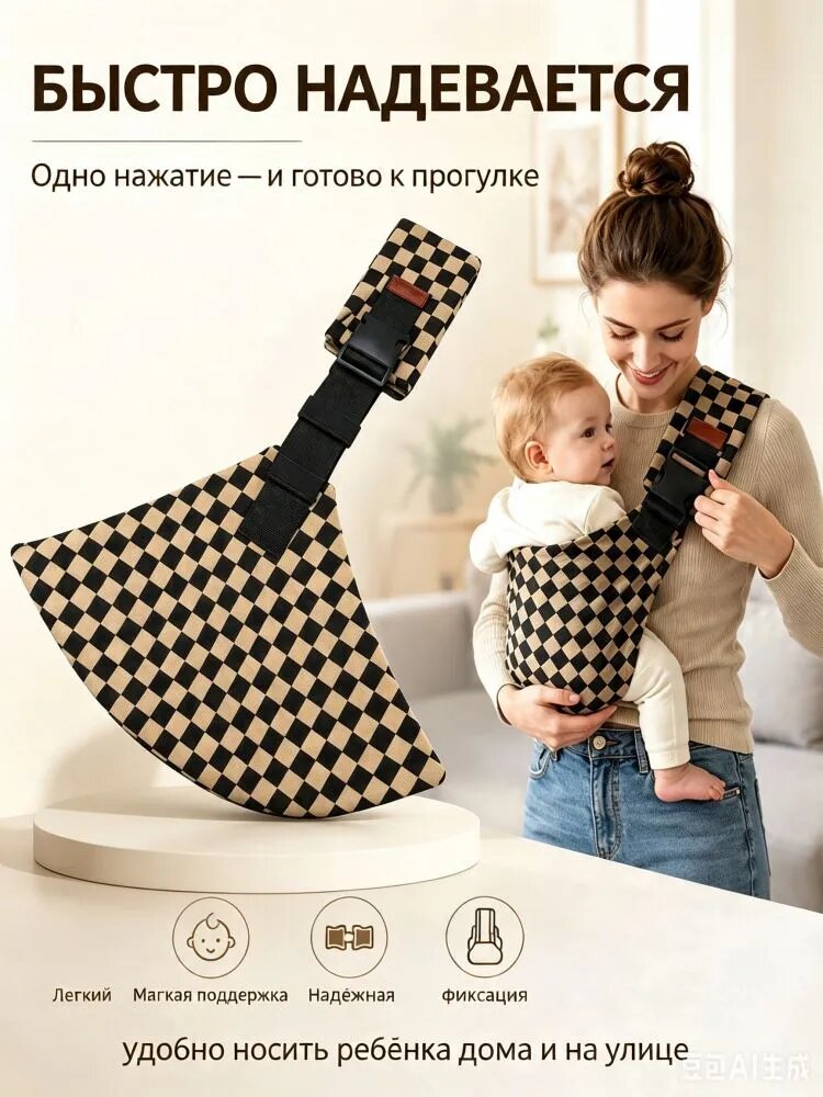 Детский слинг переноска для малышей, одноплечевая сумка для ношения ребенка, широкая опора, регулируемый ремень, для прогулок дома, для детей от 3 до 36 месяцев