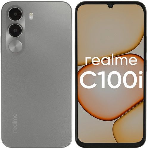 6.8" Смартфон realme C100i 64 ГБ серебристый