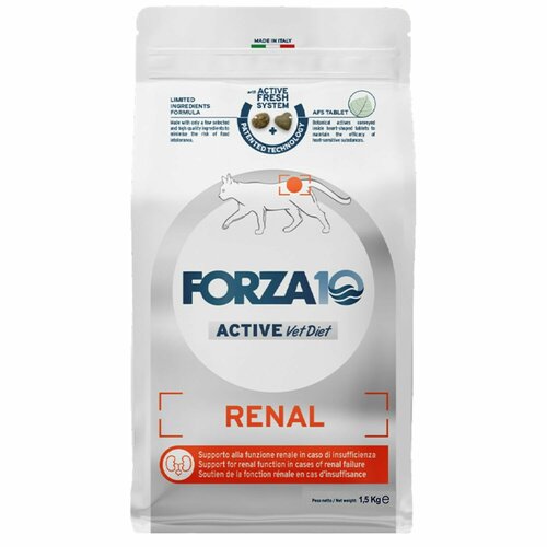 фото Forza10 корм для взрослых кошек всех пород с заболеваниями почек, рыба 1,5 кг