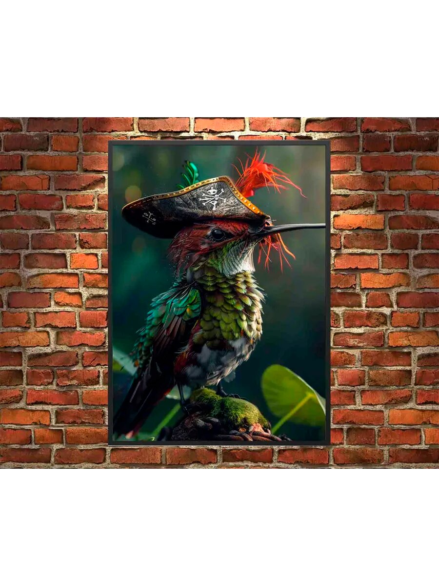Птица-пират Колибри 4, Плакат 30x42см