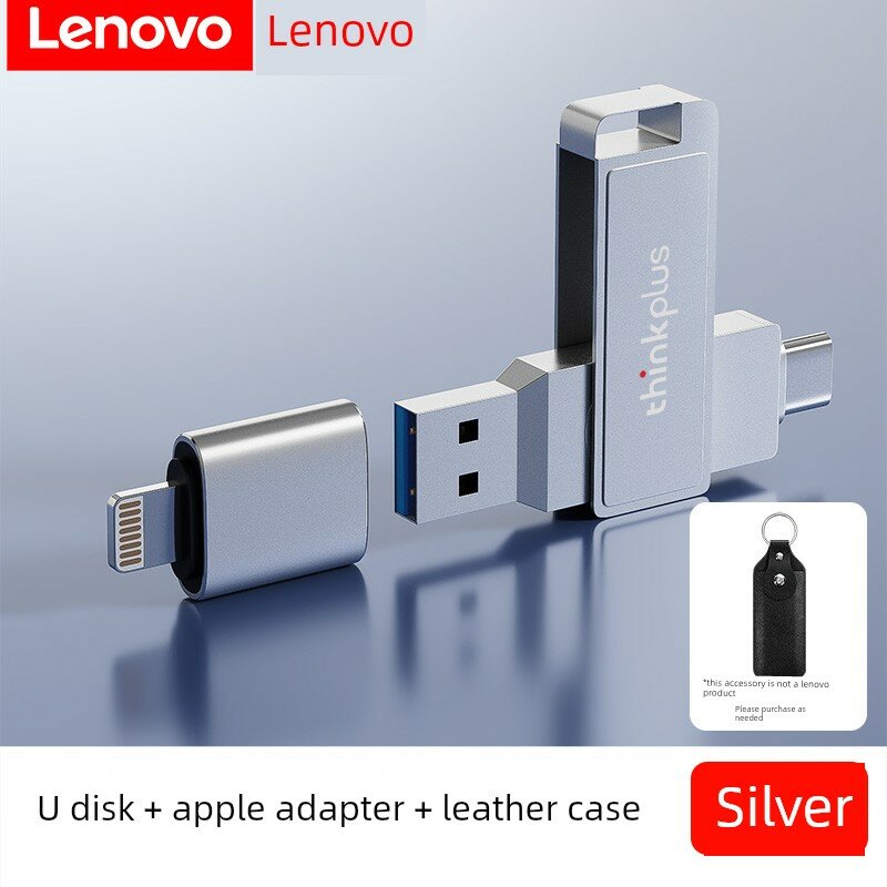 64GB Apple-совместимый USB-накопитель для iPhone и компьютера, скорость 160 МБ/с, серебристый цвет, с защитным чехлом