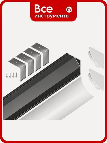 Изображение товара Угловой круглый профиль для светодиодной ленты Ambrella light ILLUMINATION GP2100BK