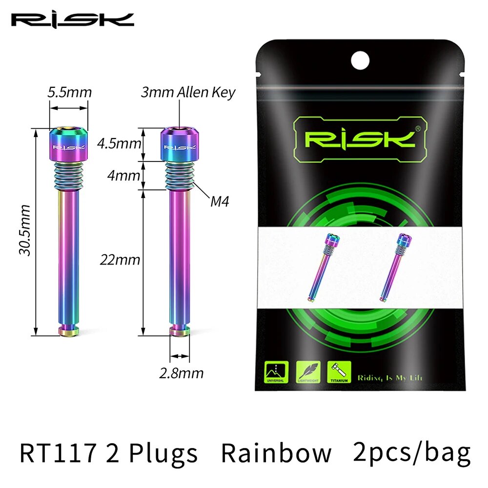 RISK RT117 фиксаторы штифта, радуга, 2шт