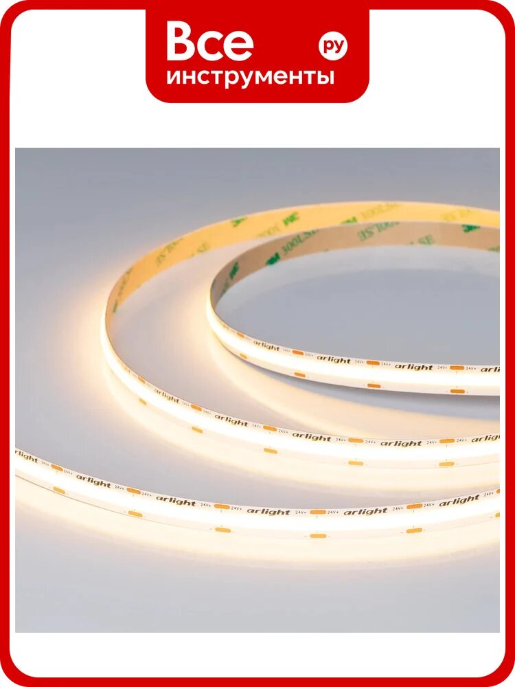 Светодиодная лента Arlight COB-X576-10mm 24V Warm2700 5м 2