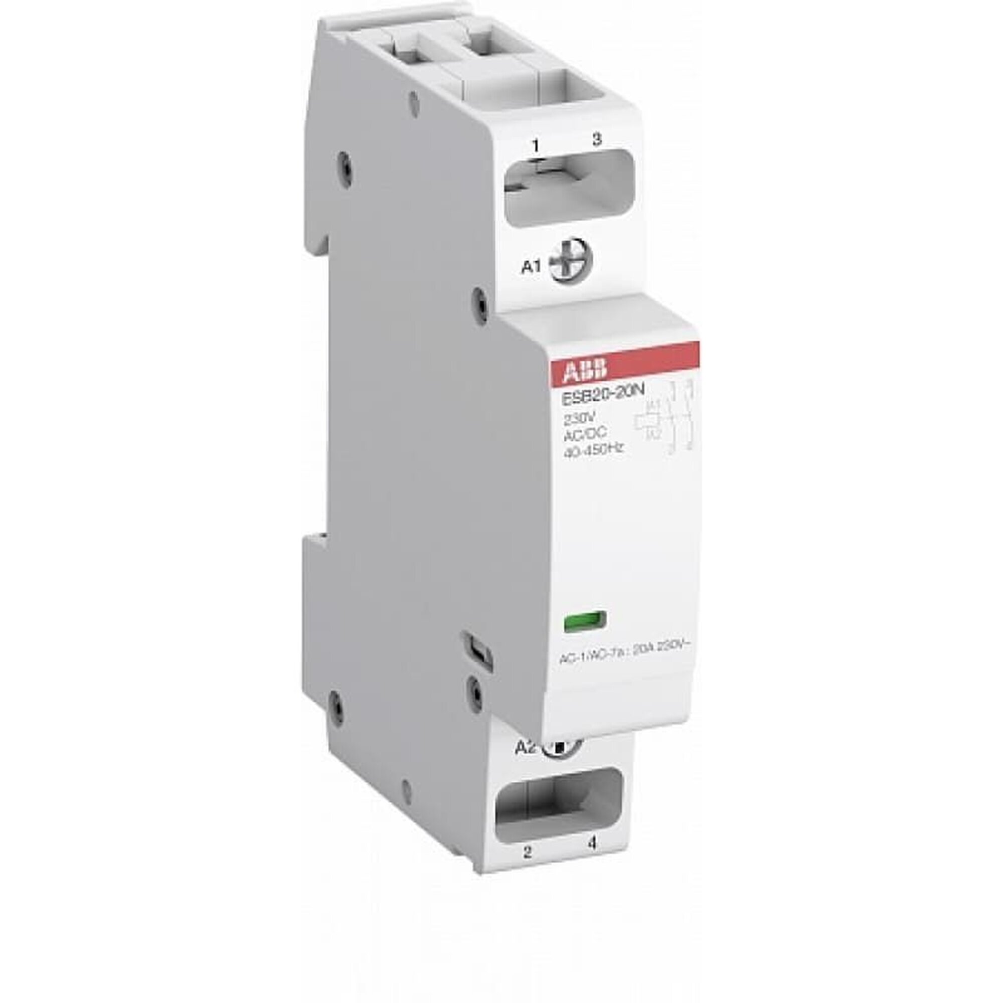 Модульный контактор ABB ESB20-11N-06 (20А, 1НО+1НЗ) катушка 230В