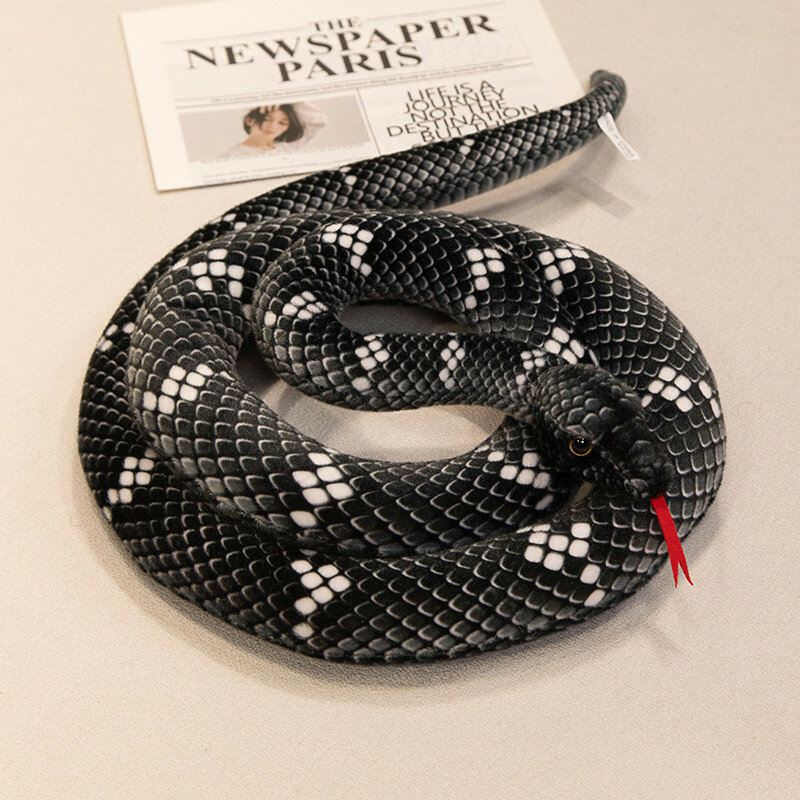 Giant plush snake toy realisitc python for children fun scary stuffed animal style f 200cm