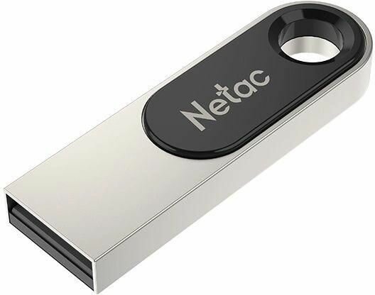Флеш-диск Netac 8 GB, usb 2,0, серебристый, черный (NT03U278N-008G-20PN)