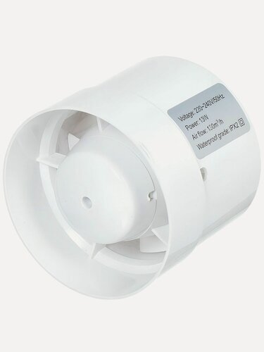 Изображение товара Вентилятор вытяжной канальный Event ВК100, диаметр 100 мм, мощность 13 Вт, производительность 130 м³/ч