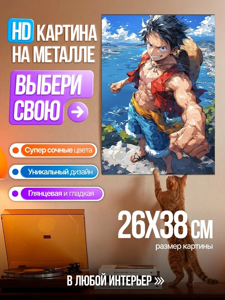 Картина на HD металле Манки Д. Луффи