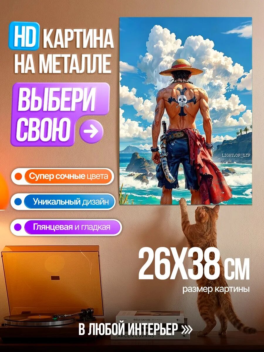 Картина на HD металле Портрет Портгаса Д. Эйса
