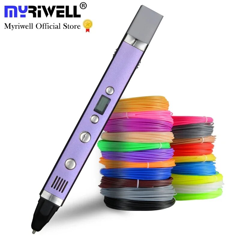 3D-ручка Myriwell RP-100C, синий, 100м PLA