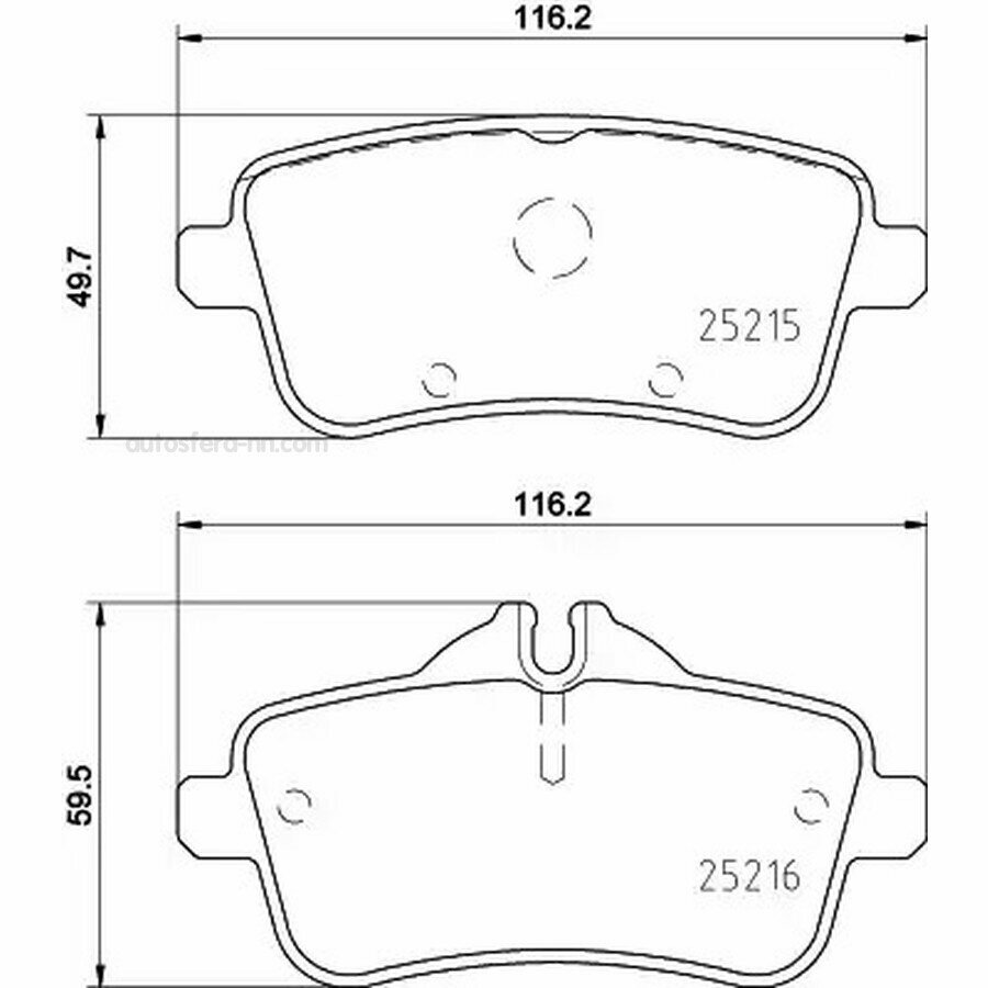 TEXTAR 2521507 2521507 колодки торм. дисковые задние!\ MB W166/X166/C292 2.5-3.5CDi 11>