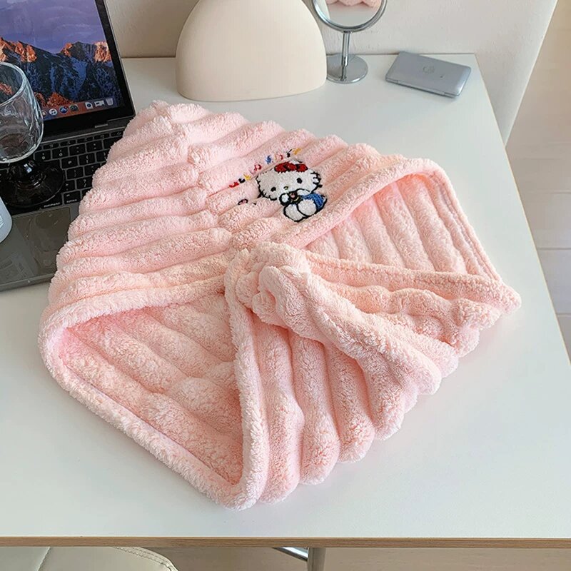Sanrio Hello Kitty Candy Plush Шапочка для Волос, Мягкая Абсорбирующая для Сушки Волос, 1 Шт