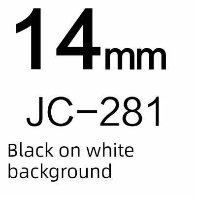 Jingchen 14 мм белый фон черный текст лента для этикеток, водостойкая, 50 м рулон