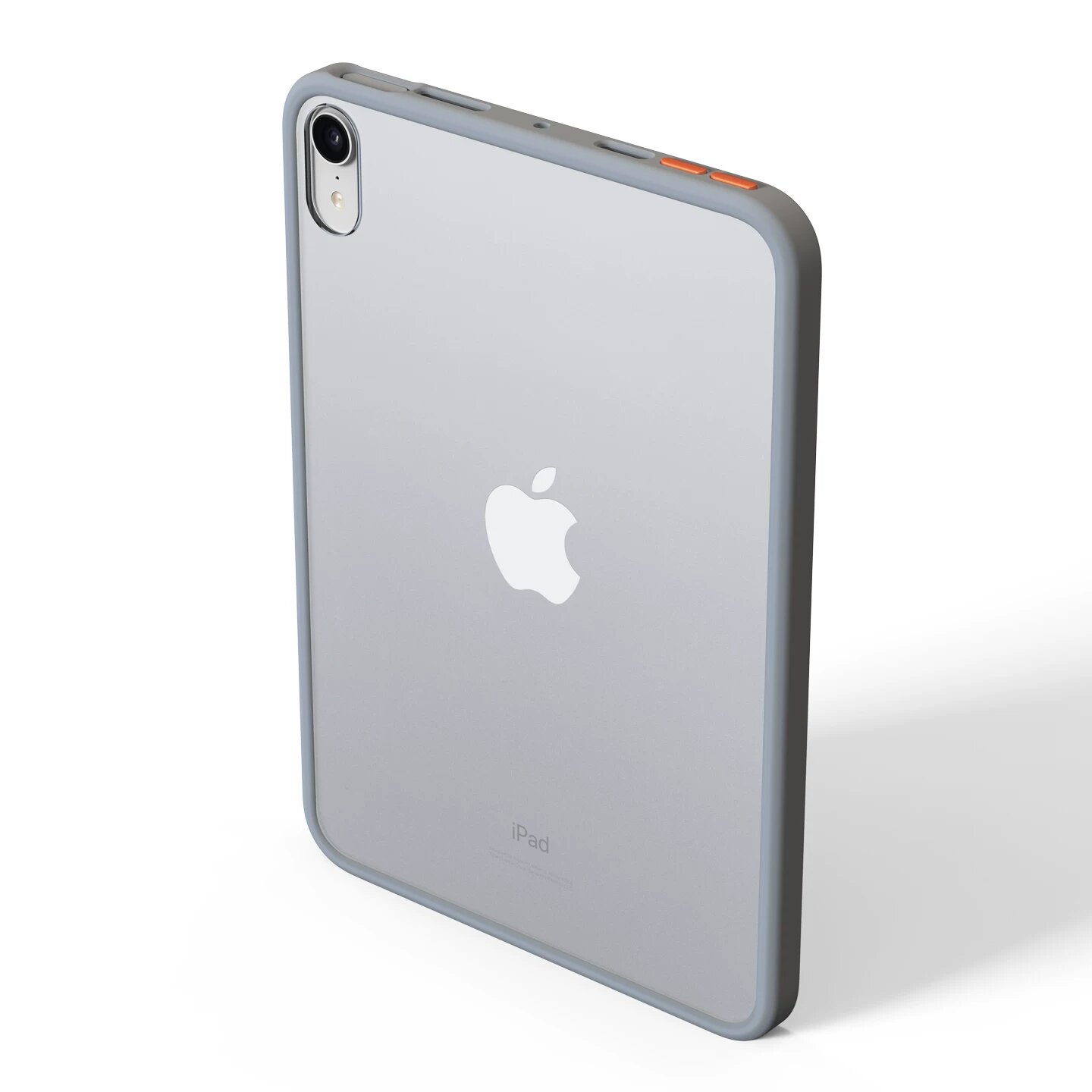 Матовая оболочка для iPad Mini 6 8,3 дюйма, серый с оранжевой кнопкой