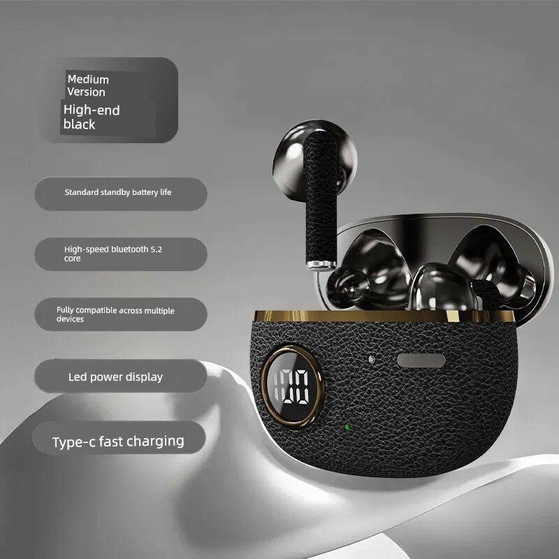 Беспроводные наушники Bluetooth Черные Стандартная версия с Bluetooth 5.2 и четким звучанием для повседневного