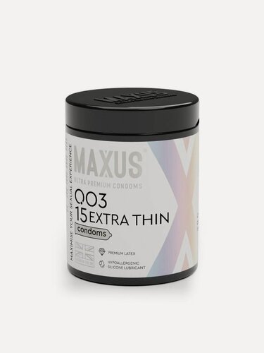 Изображение товара MAXUS 003, презервативы латексные, экстремально тонкие,15 шт