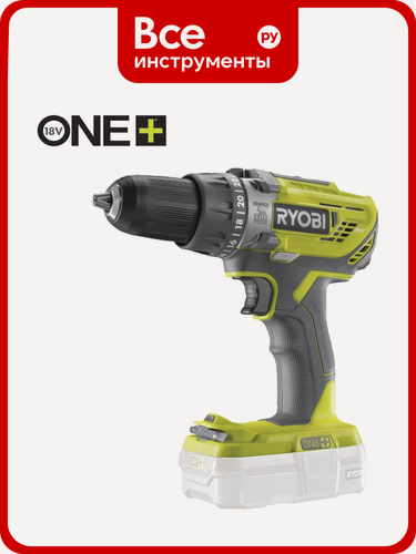 Изображение товара Ударная дрель-шуруповерт Ryobi ONE+ R18PD3-0 без аккумулятора в комплекте 5133002888