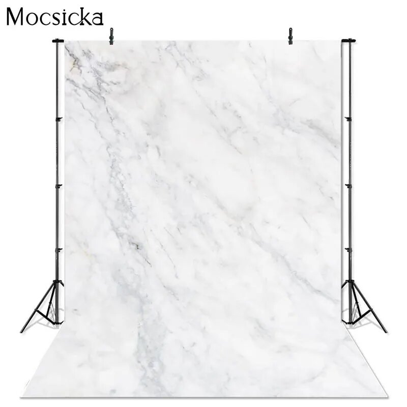 MOCSICKA Мраморный фон для фотосессии Белый, Vinyl-60x90cm, 4
