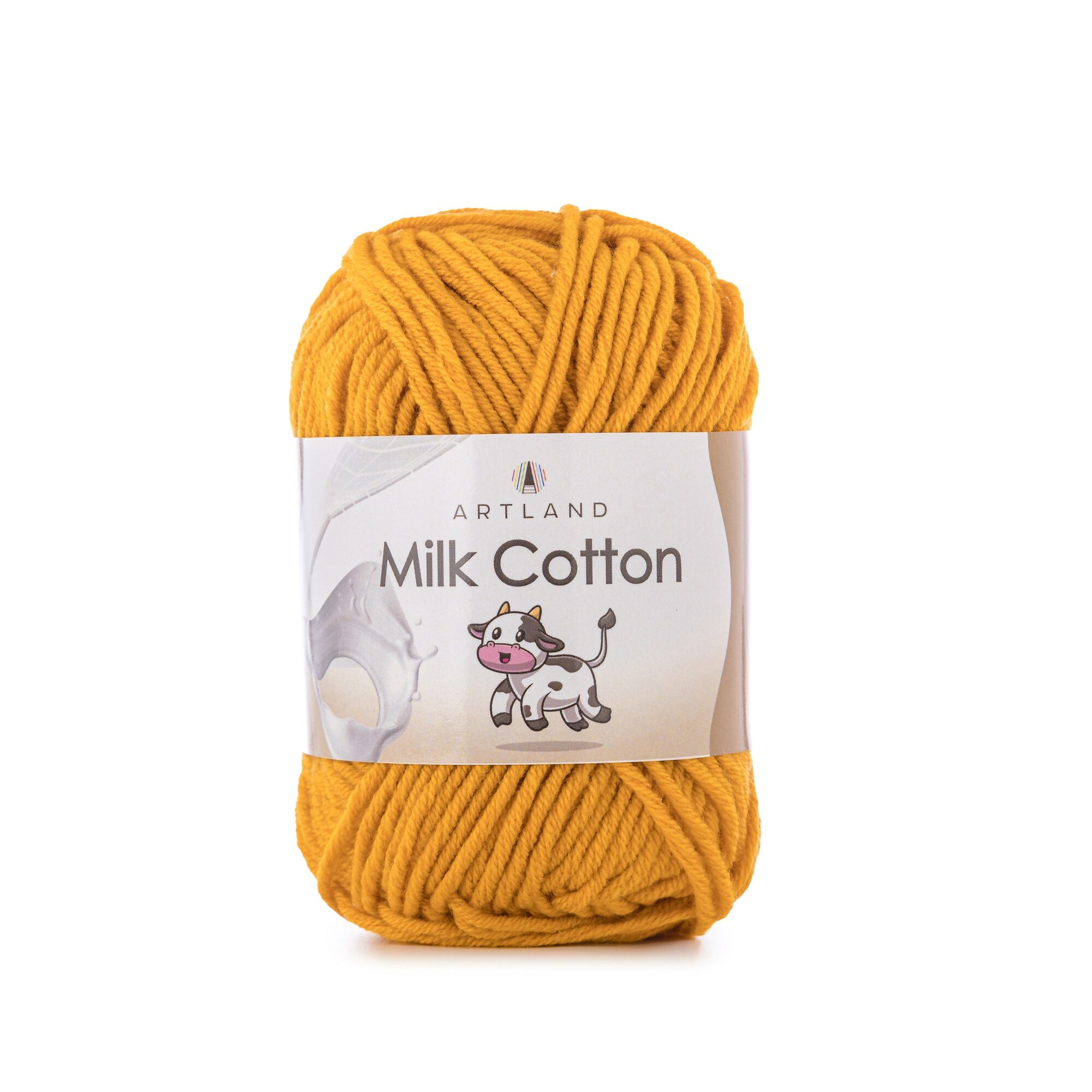 Пряжа для вязания Artland Milk Cotton 1 моток (100 м, 50 гр), цвет 34 Горчица