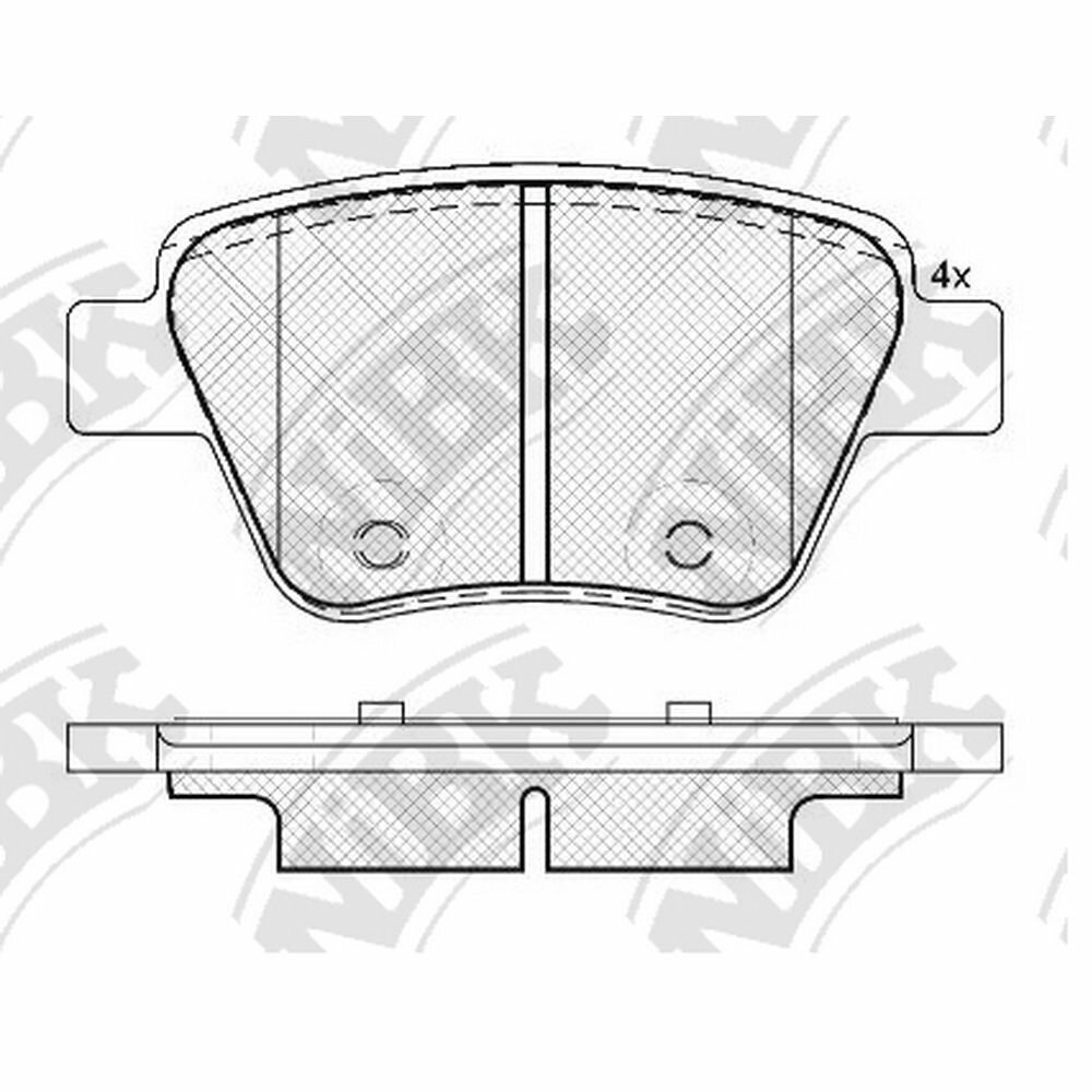 Колодки тормозные задние NIBK PN0550