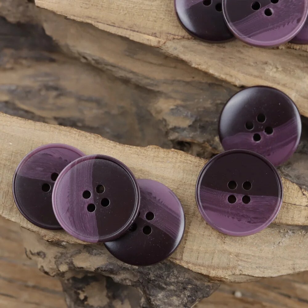 Полимерные пуговицы N366 набор из 30 штук Фиолетовый, 15mm, purple