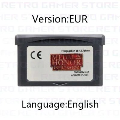 Картриджи для GBA Metabee F-Zero Wolfenstein 3D Celeste Duke Max Payne Magical Quest Infiltrator EUR