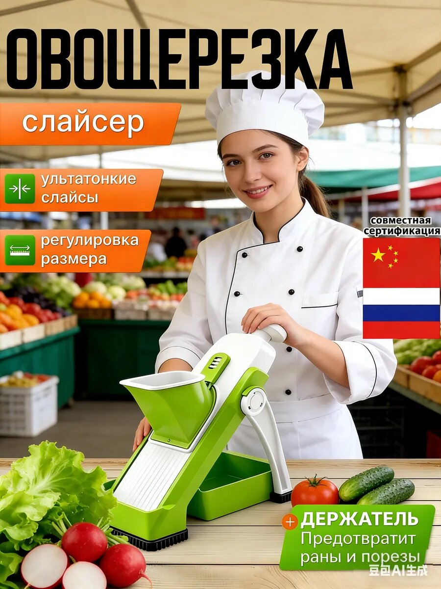 Ручная овощерезка многофункциональная терка слайсер