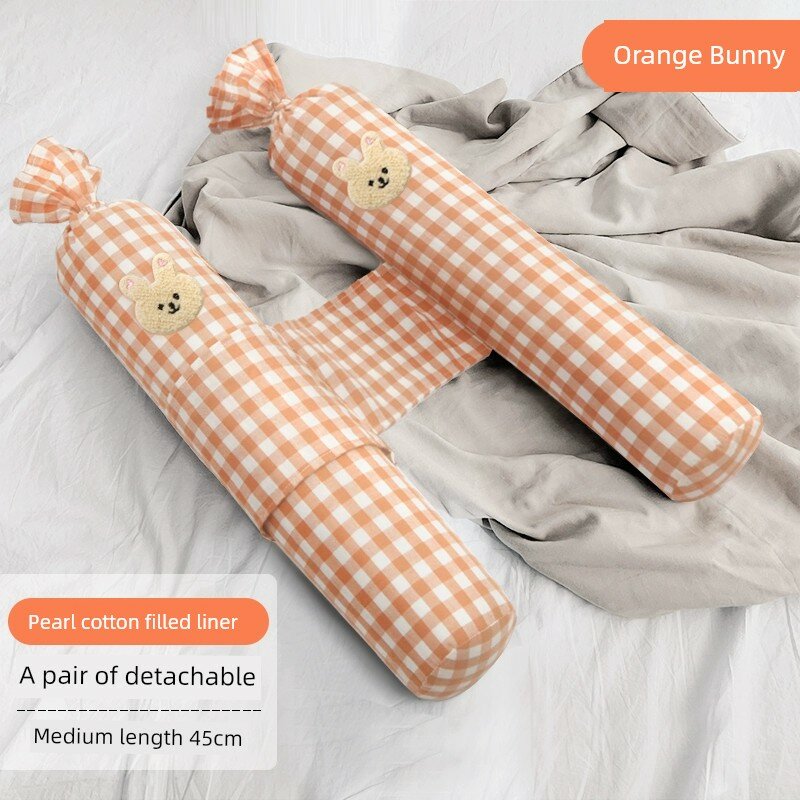 Подушка для спокойного сна младенца: Orange Rabbit, средняя пара, наполнение перламутровой ватой, защита от внезапного