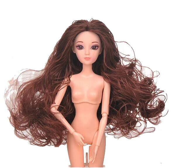 Реалистичная 3D-голова BJD 1/6 для куклы Коричневый, E, Head with body